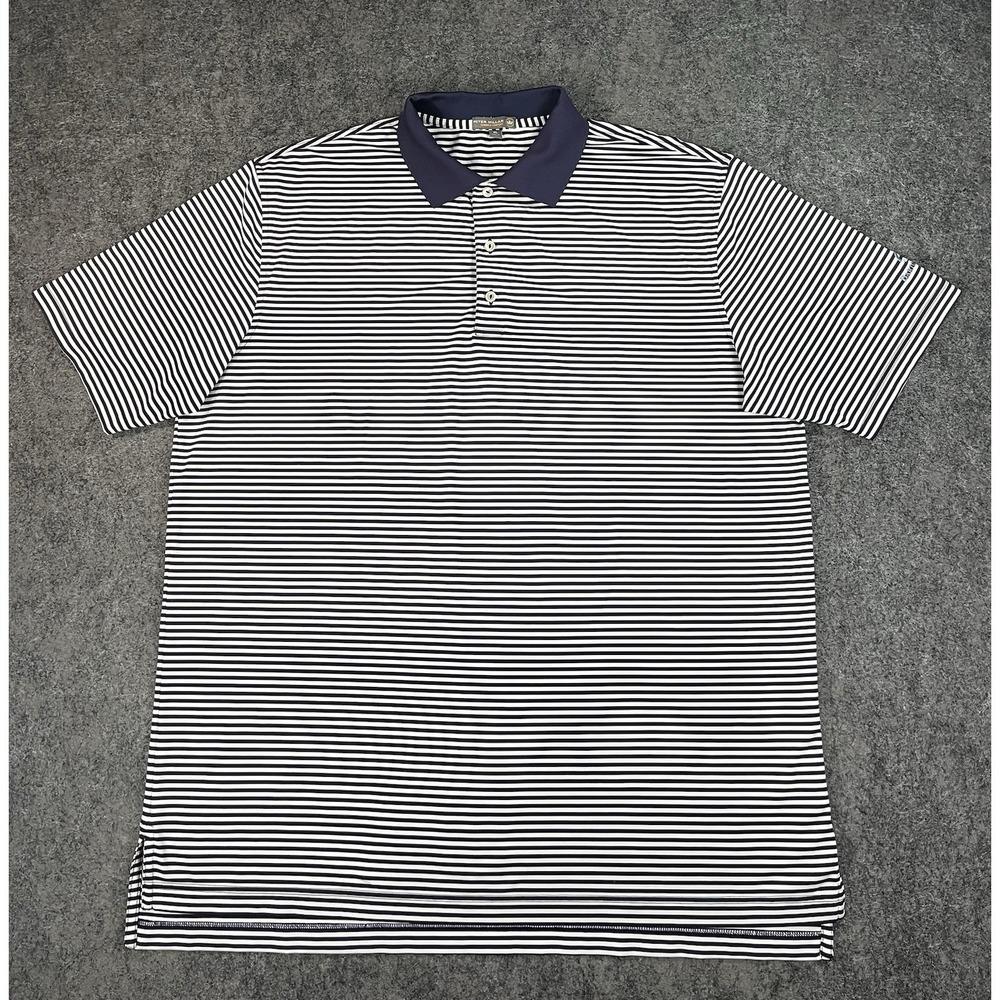 Peter Millar Summer Comfort Polo Shirt Mens XL Purple Barton Creek Golf Club EUC